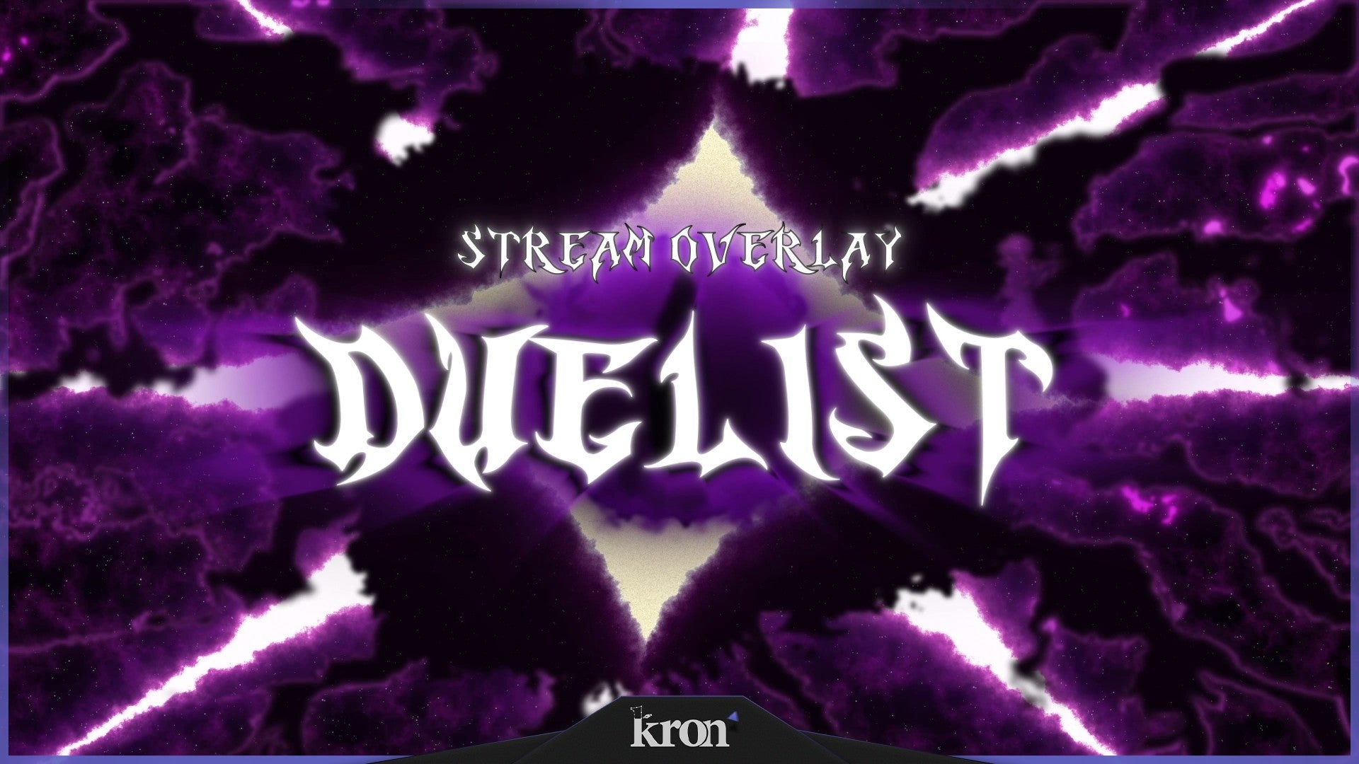 Duelist Stream Overlay for Twitch - Animated Purple Arcane Dark Fantasy Gothic Package with Alerts and Widgets | byKron