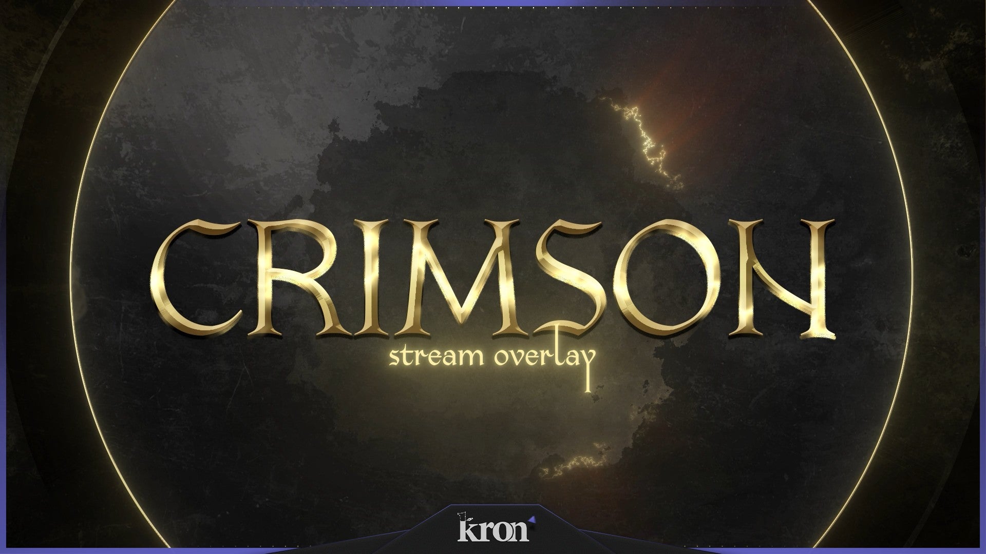 Crimson Stream Overlay for Twitch - Animated Dark Fantasy Golden Medieval Package with Alerts and Widgets | byKron