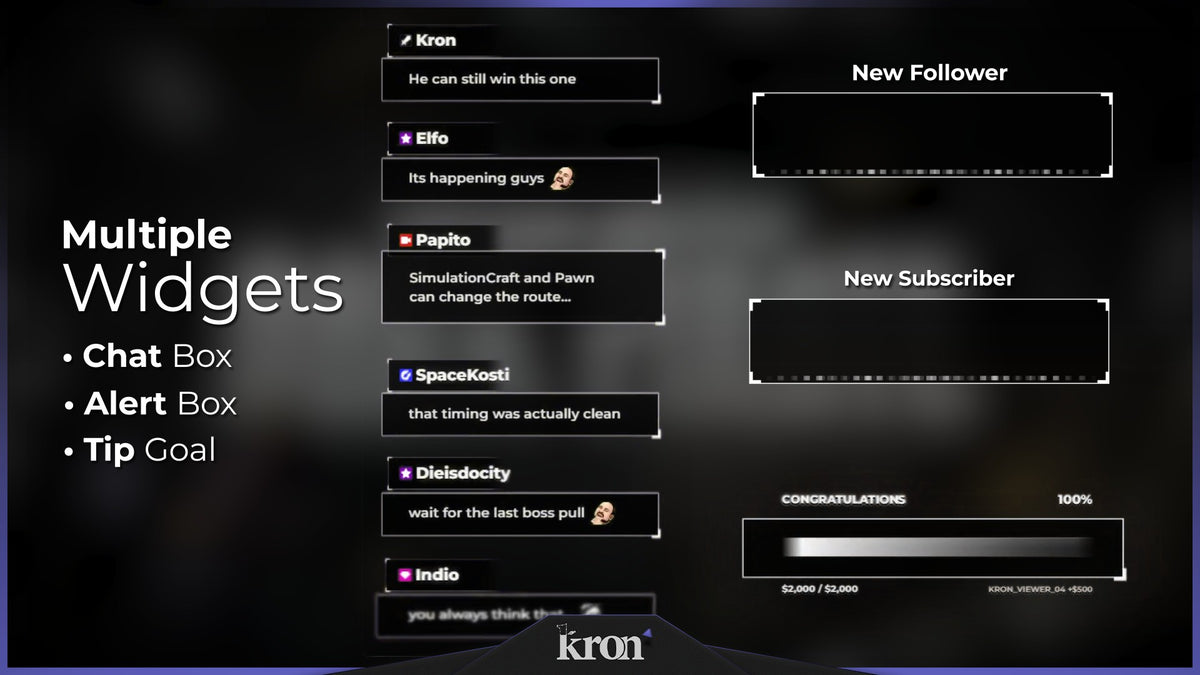 Dark Pirate Animated Widgets for Twitch with gothic pirate aesthetic featuring alerts, tip goal and chat box widgets