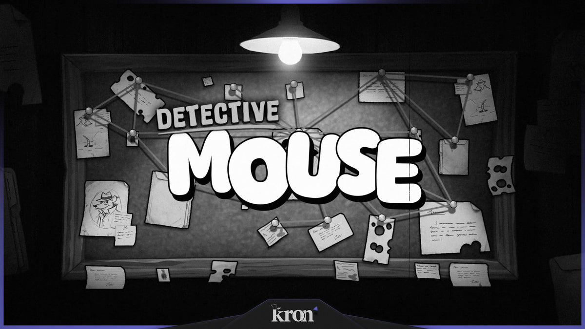 Mouse Detective Stream Overlay for Twitch with classic detective noir atmosphere and cinematic mystery aesthetic
